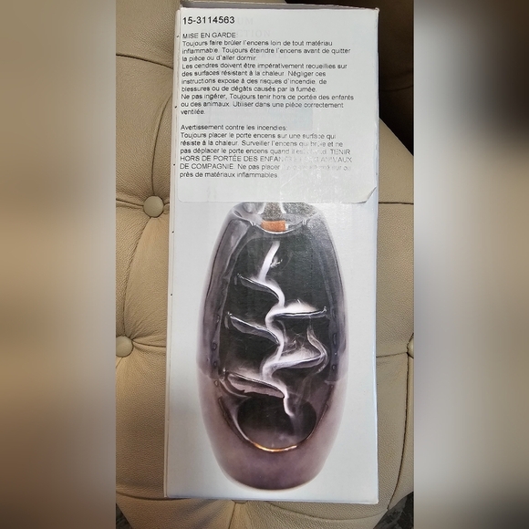 PREMIUM COLLECTION MYSTIC WATERFALL BACK FLOWINCENSE CONE BURNER 20 - Picture 3 of 4